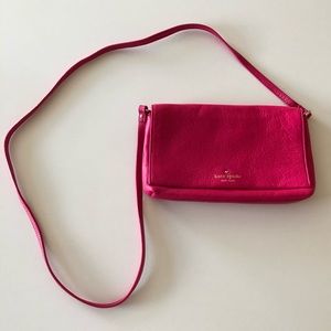 Small Pink Leather Kate Spade Crossbody Bag
